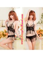 ชุดนอน เซ็กซี่ ชุดนอน ซีทรู บิกินี่ ชุดทูพีซ คล้องคอ แต่งพู่ระย้า สี ดำแต่งลายในตัว แบบเซ็กซี่ และยั่วน้ำลาย มากมายเลยคะ