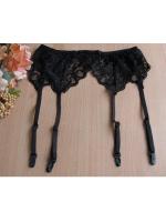 stocking สายรัดถุงน่อง ลูกไม้สีดำ ลูกไม้ยืด เกรดเอ ( เฉพาะสายรัดถุงน่อง /ไม่รวม G string กับถุงน่องนะคะ)