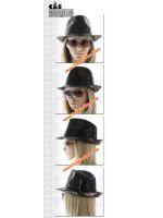 หมวกปักเลื่อม หมวกบริ๊งค์ สีดำ ทรงเก๋ไก๋ สำหรับเจ้าแม่ปาร์ตี้ และชุดออกงานเก๋ๆ โดดเด่น ไม่ซ้ำใคร