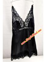 เสื้อนอนเซ็กซี่ เสื้อนอนสายเดี่ยว คอV แต่งลูกไม้ เกรดหรู สีดำ งานส่งยุโรป สวมใส่สบาย เป็นได้ทั้งเสื้อนอน และเสื้อทับ เลยคะ