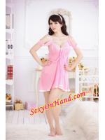 ชุดนอนเซ็กซี่ ชุดนอน ซีทรู สีชมพู หวานมั่ก แต่งผ้าลูกไม้ที่หน้าอกและขอบชุดเป็นริบบิ้น สายเดี่ยวแบบเปิดไหล่ และสายคล้องไขว้ช่วงอกเพิ่มความเซ็กซี่ สายปรับชุดระดับได้ เนื้อผ้าหรู เกรดพรีเมี่ยม ทิ้งตัวมีน้ำหนัก หรูมากคะ