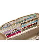 กระเป๋าสตางค์ Aldo กระเป๋าถือ สีครีม แบรนด์เนม Aldo แบรนด์หรูจาก แคนนาดา เนื้อสีครีม มีลายTexture ในตัว ช่องใส่ของใหญ่2ช่อง ช่องเสีบบัตร 2ด้าน