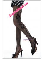 ถุงน่องเซ็กซี่ ถุงน่องซีทรู ถุงน่องดำ ทอลายดอกไม้ แถบ ด้านข้าง ลายทอ สวย เซ็กซี่ มากๆคะ