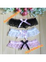 สายรัดลูกไม้ ขอบยางยืดในตัว แต่งริบบิ้น สามารถใช้ประดับแต่งเป็นขอบถุงน่อง สายรัดต้นขา หรือปลอกคอ เข้าได้ทั้งกับชุดคอสเพลย์ ชุดเซ็กซี่ ชุดแฟนซี ชุดออกงาน เพิ่มความกิ๊กเก๋ ให้กับชุดยิ่งขึ้น