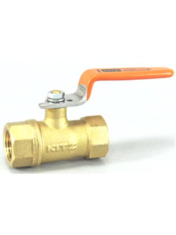 บอลวาล์วทองเหลือง ยี่ห้อ KITZ รุ่น T ด้ามส้ม 400PSI ขนาดเกลียว 1/2"