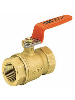 บอลวาล์วทองเหลือง KITZ ด้ามส้ม 400PSI Size 3/4"