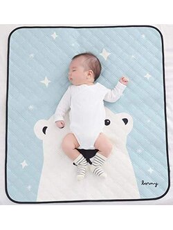 Borny Non-slip waterproof pad ผ้าปูรองที่นอนกันน้ำซิลิโคน สำหรับเด็ก กันน้ำ 100% ไม่ซึมเปื้อน Made in Korea