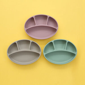 Bluemama จานพรีเมี่ยมซิลิโคนฐานดูด