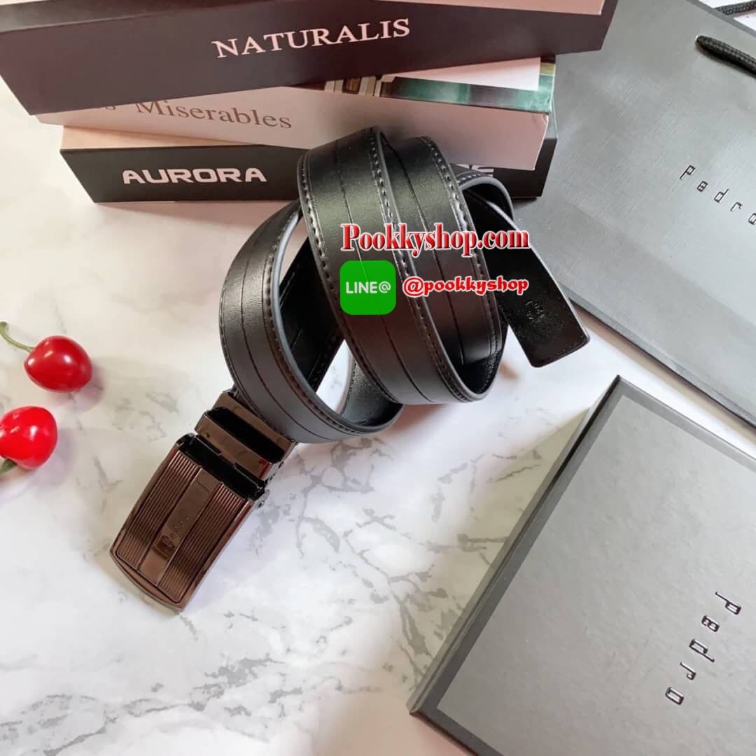 GIFT SET PEDRO BELT Set เข็มขัด2หัว วัสดุเข็มขัดหนังแท้ หัวเข็มขัดสลักโลโก้แบรนด์แท้ ดูดีมีสไตล์ ถอดเปลี่ยนได้ อุปกรณ์ครบชุด น่าใช้มากๆค่ะ