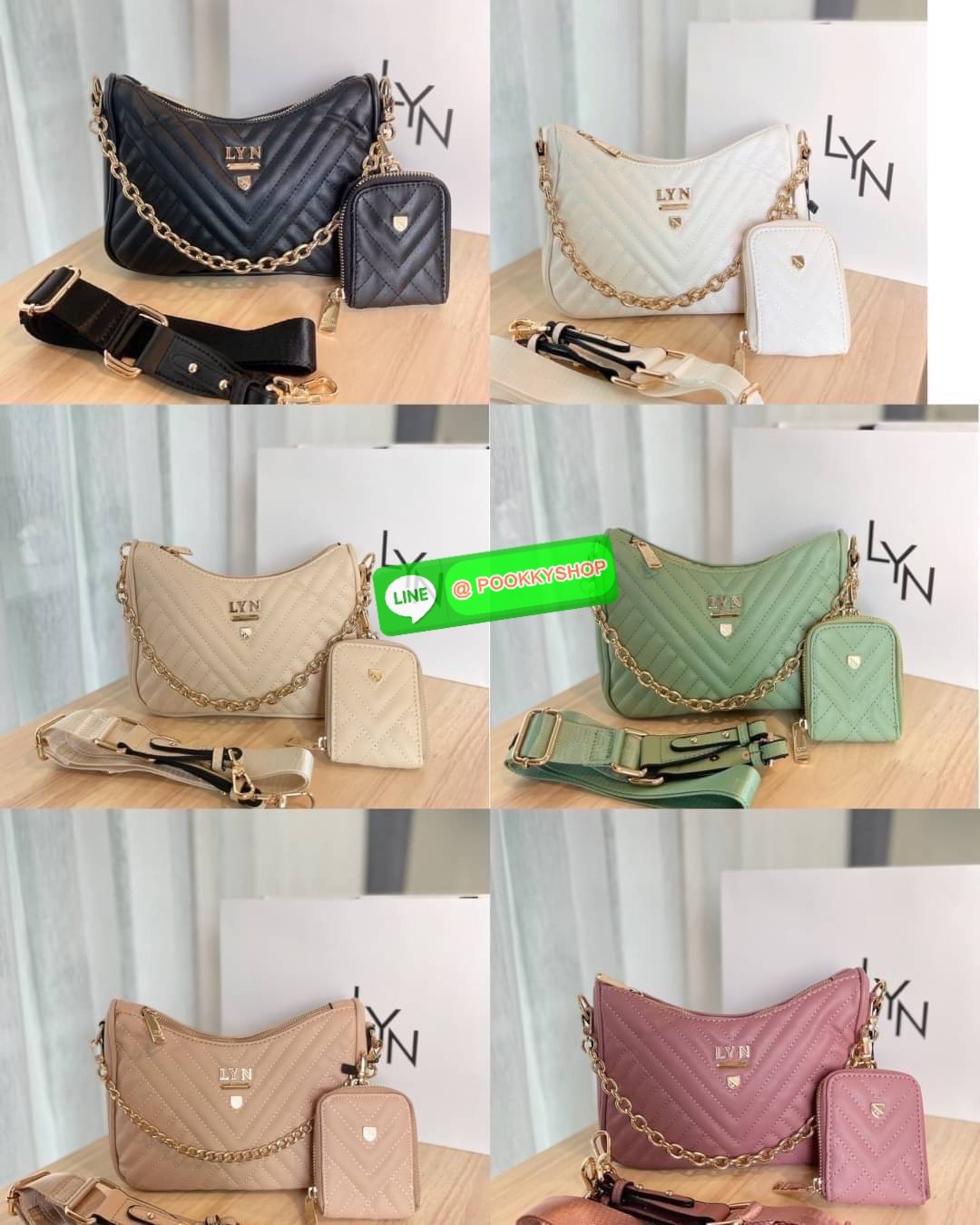 แท้ Outlet กระเป๋า Lyn คอลเลคชั่นใหม่ สะพายข้างน่ารักๆ