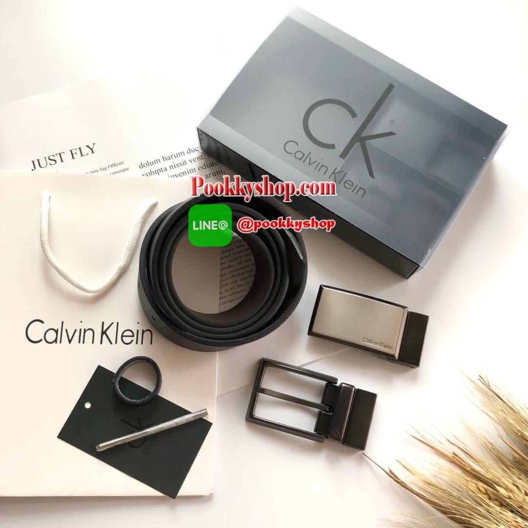 Calvin Klein Belt and Buckle Set เซตสุดคุ้ม!! เข็มขัด + หัวเข็มขัด 2 ชิ้น จะะมอบเป็นของขวัญหรือใช้เองก็แนะนำเลยค่าา