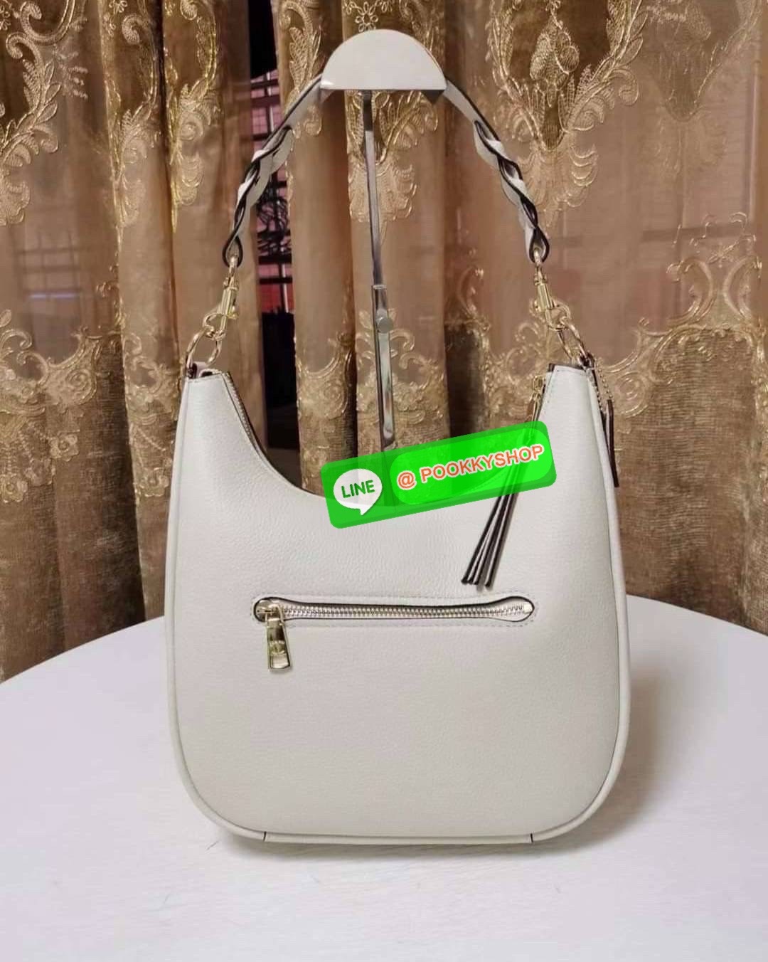 Coach C9190 Jules Hobo Shoulder Crossbody bag Refined pebble leather Inside zip and multifunction pockets Zip-top closure, fabric lining Detachable handle with 11" drop Outside zip pocket