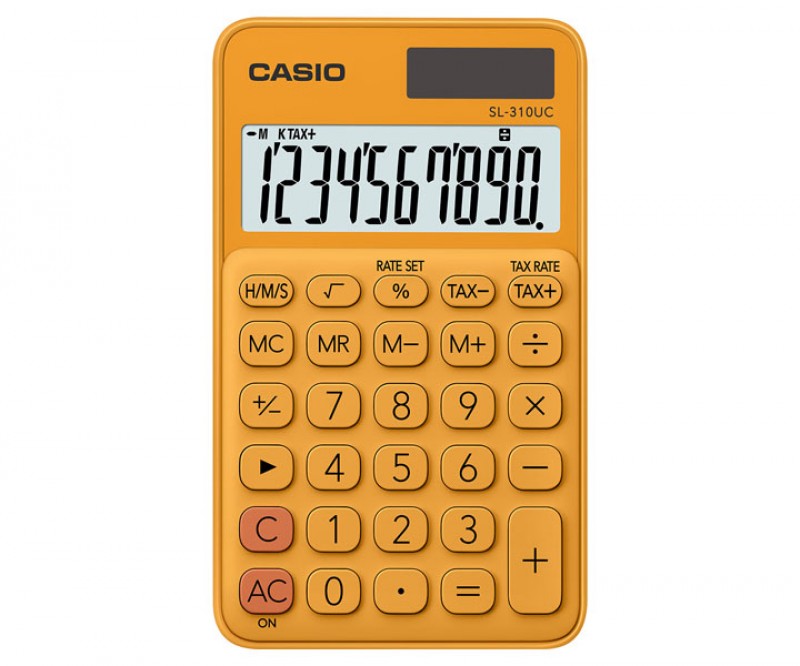 เครื่องคิดเลขพกพา 10 หลัก Casio # SL-310UC สีส้ม