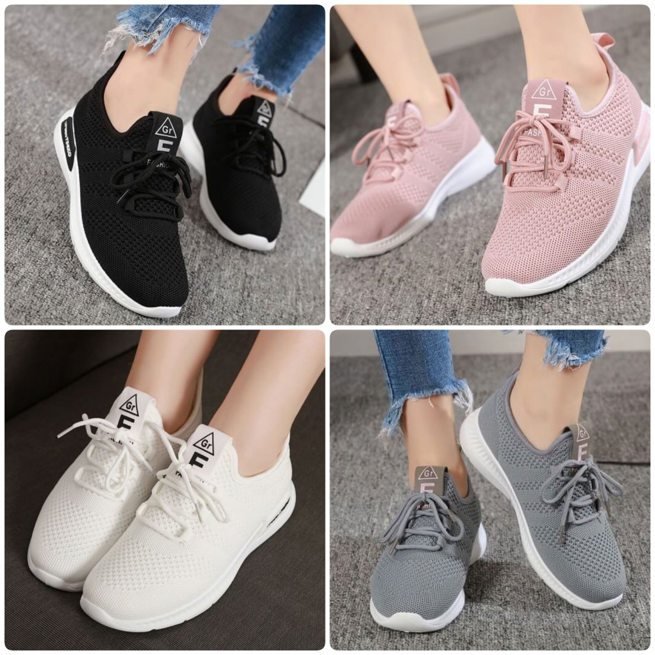 สินค้าพร้อมส่ง มาใหม่จ้าา รองเท้าผ้าใบแฟชั่น งานผ้าระบายอากาศ แต่งเชือกเพิ่ม ความกระชับจ้า พื้นยางขอบยางกันลื่น งานสวย ลุคหวาน เท่ห์ ลงตัวจ้าา