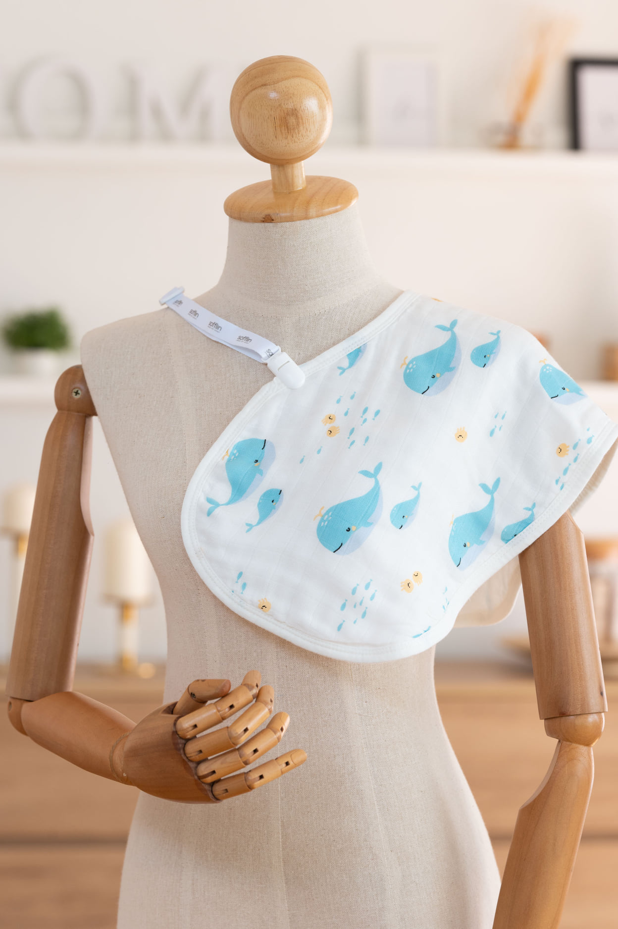 Sofflin ผ้าพาดบ่า 2 in 1 แบบไม่หล่นพื้น(แพ็ค 2ผืน)