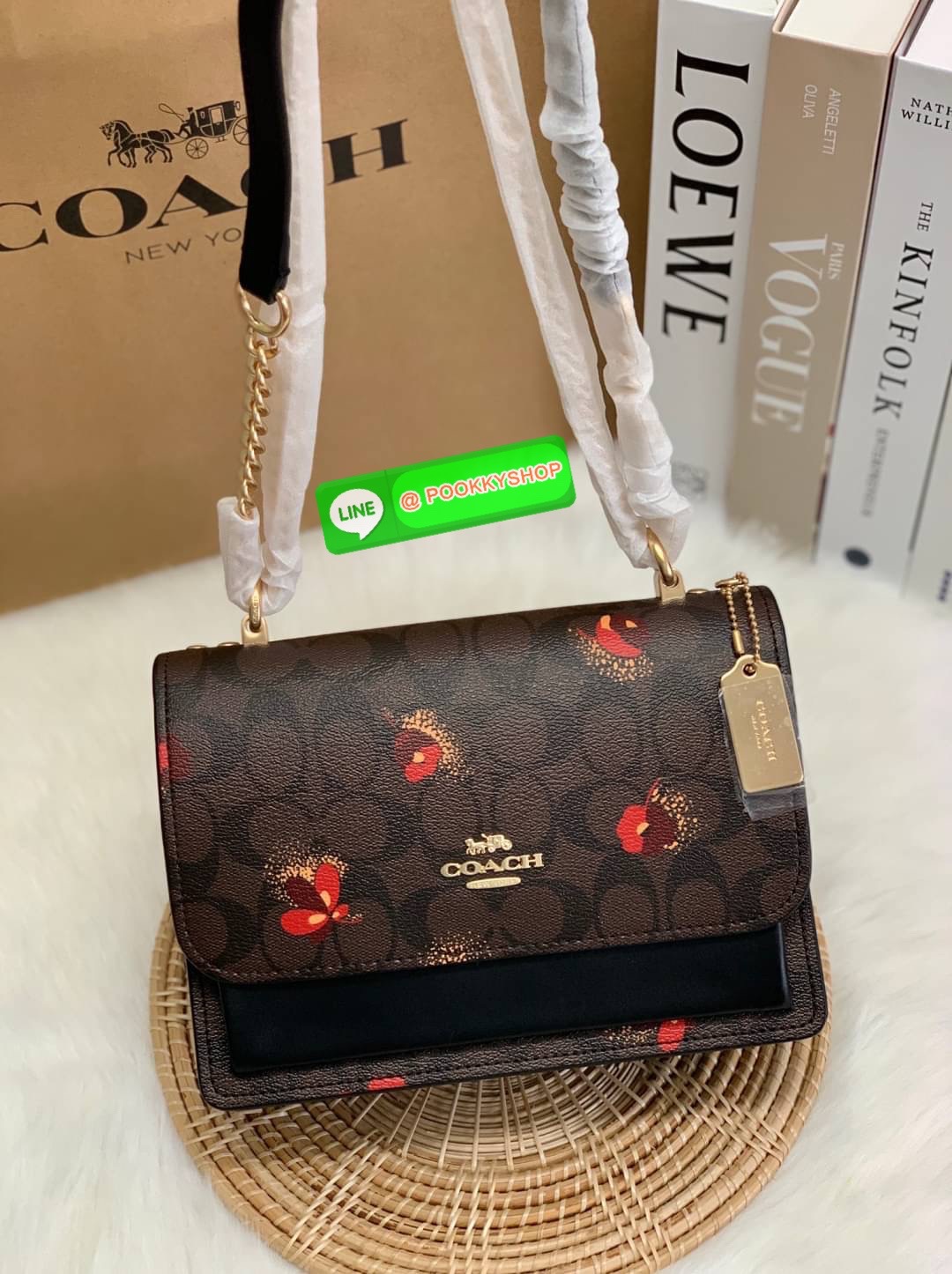💥NEW IN💥 🌈สวยมากๆ อยากให้ได้ไปจริงๆจ้าา😘COACH KLARE CROSSBODY IN SIGNATURE CANVAS WITH POP FLORAL PRINT ((C5797)) พร้อมส่งที่ไทย สวยมากๆค่ะ🌺