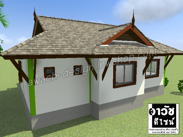 B101 แบบบ้านชั้นเดียว 2 ห้องนอน