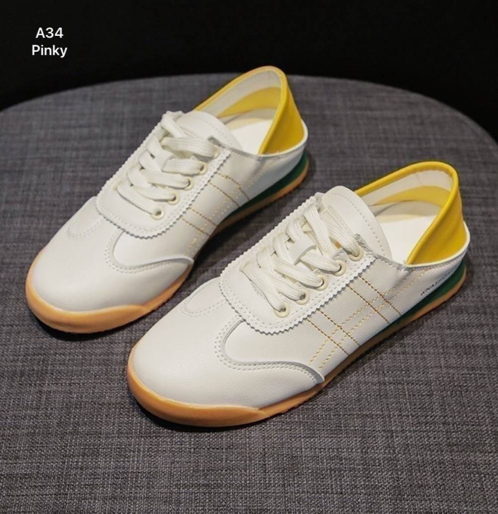 ผ้าใบ A34 งานเก๋ ไม่ซ้ำใคร ใส่สบาย งานนิ่ม สวย ใส่แบบเหยียบส้นได้ สวมง่าย ใส่เที่ยว วิ่ง เล่นกีฬา ได้หมด งานระดับไฮเอน ในราคาจับต้องได้จ้า