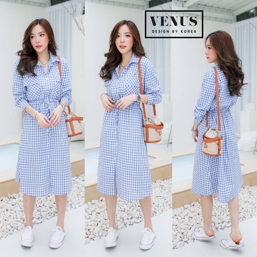 Restock ♥️♥️♥️♥️ I'm Lady By Venus MaxiDress Plaid แม๊กซี่เดรสแต่งกระดุมหน้าเรียงพิมพ์ลายสก๊อต แต่งกระเป๋าด้านหน้า ช่วงเอวแต่งรูดตามขนาด น่ารักมากๆคะ แม๊ทกับรองเท้าผ้าใบก็สวยคะ