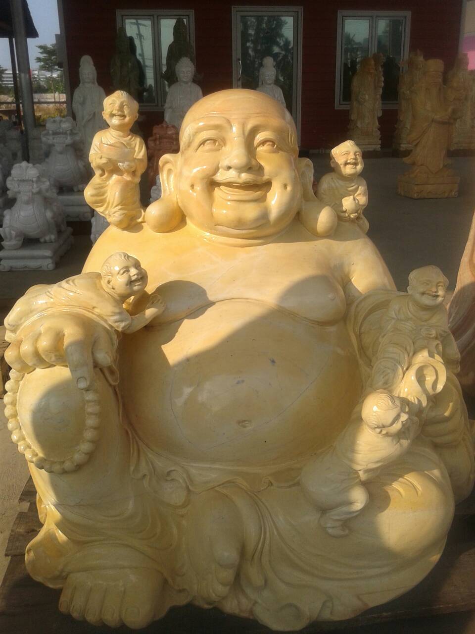 พระสังกัจจายน์ แกะ สลักหินอ่อน 100cm