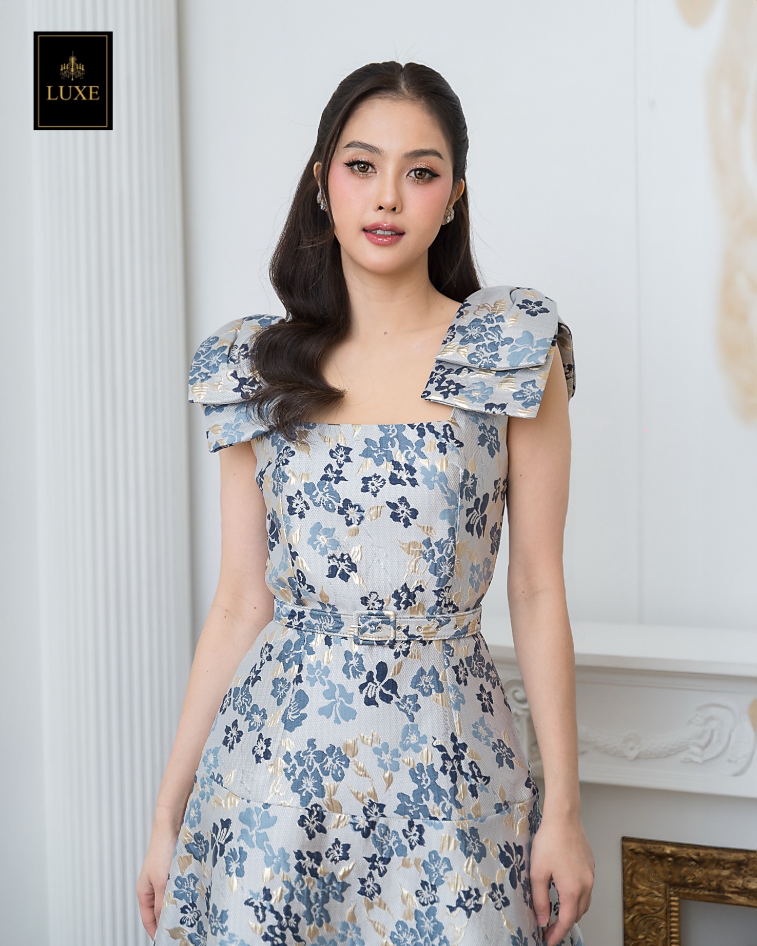 เดรสแฟชั่น เดรสเสื้อกล้ามแขนกุด กระโปรงบาน