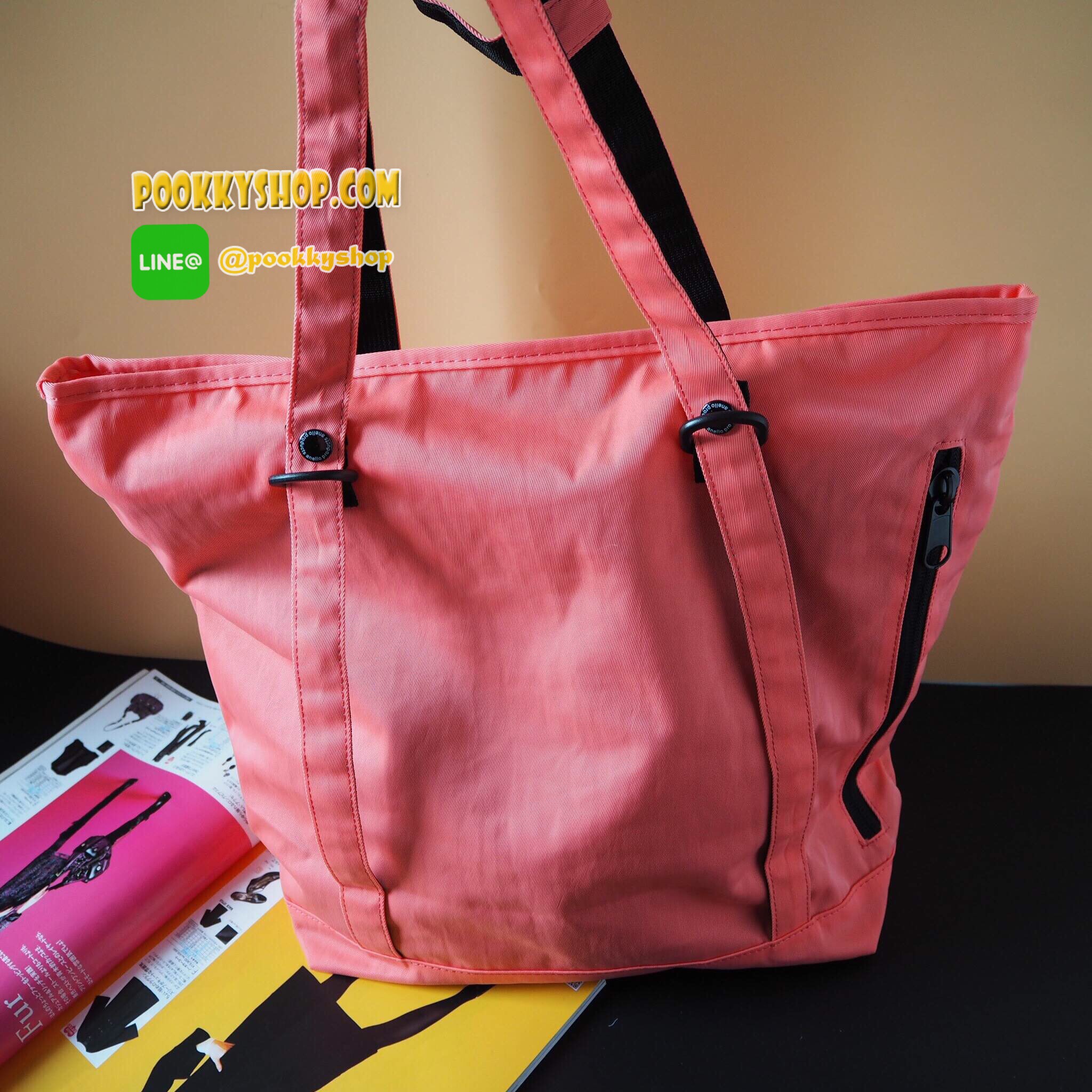 New Collection2017!!! รุ่นใหม่ชนช้อปกับ Anello Logo Printed tote2way shoulder rucksack วัสดุpolyester กันน้ำได้ ใบใหญ่น้ำหนักเบา ภายในกว้างและลึก เป็นได้ทั้งทรงtoteและBackpack โดยปรับที่ตัวกระดุมด้านหลัง ทั้งด้านหน้าและด้านข้างมีช่องเก็บของ ด้านหลังยังคงม