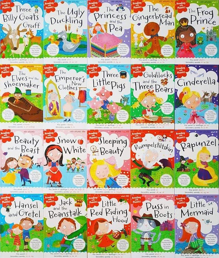 Fairy tale Collection Phonics Box Set (20 Books) หนังสือนิทานภาษาอังกฤษฝึกอ่าน Phonics 20 เล่ม
