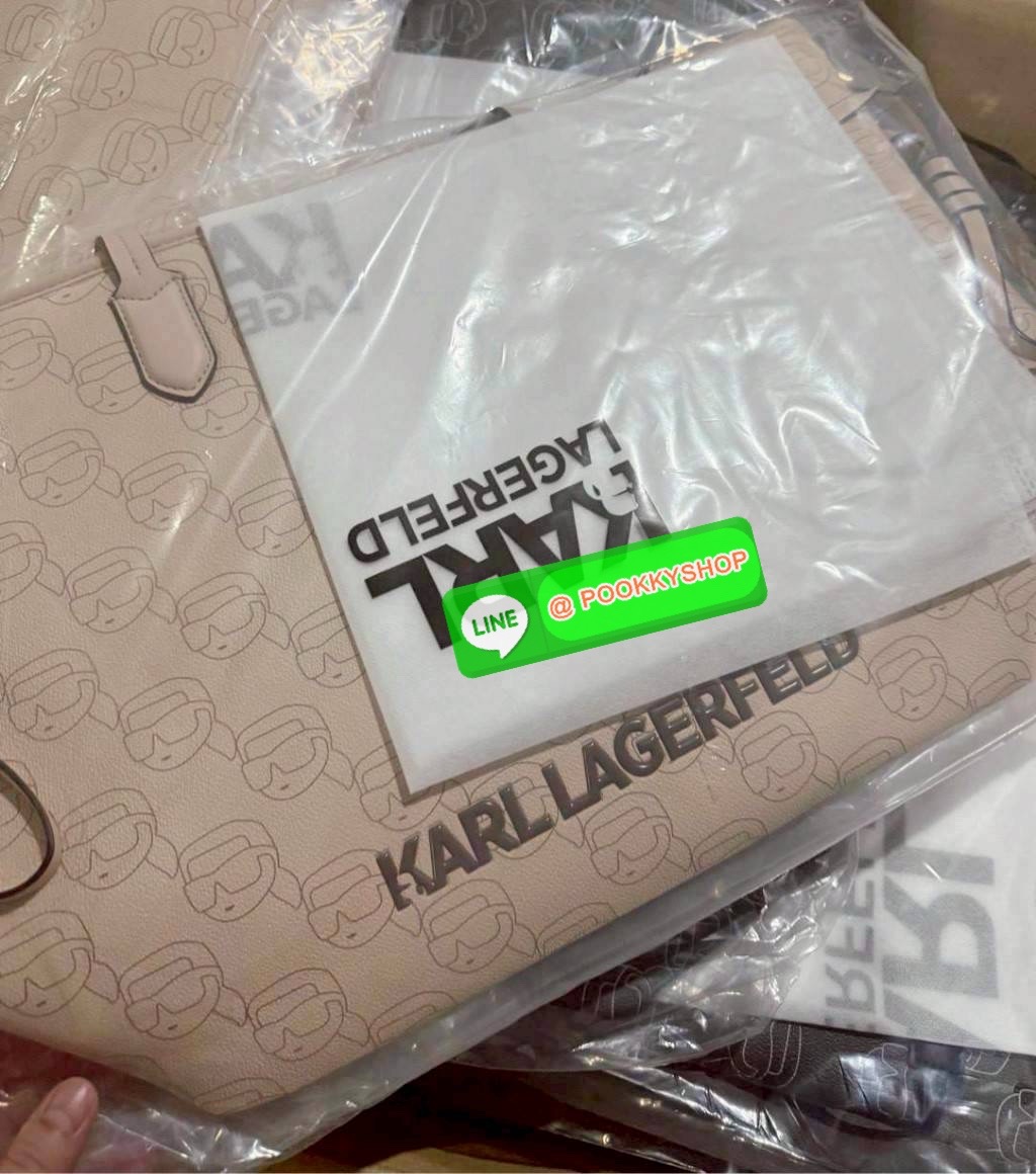 กระเป๋า Karl Lagerfeld Tote Bag งานสวยสุดๆ มาพร้อมพวงกุญแจ สุดน่ารัก