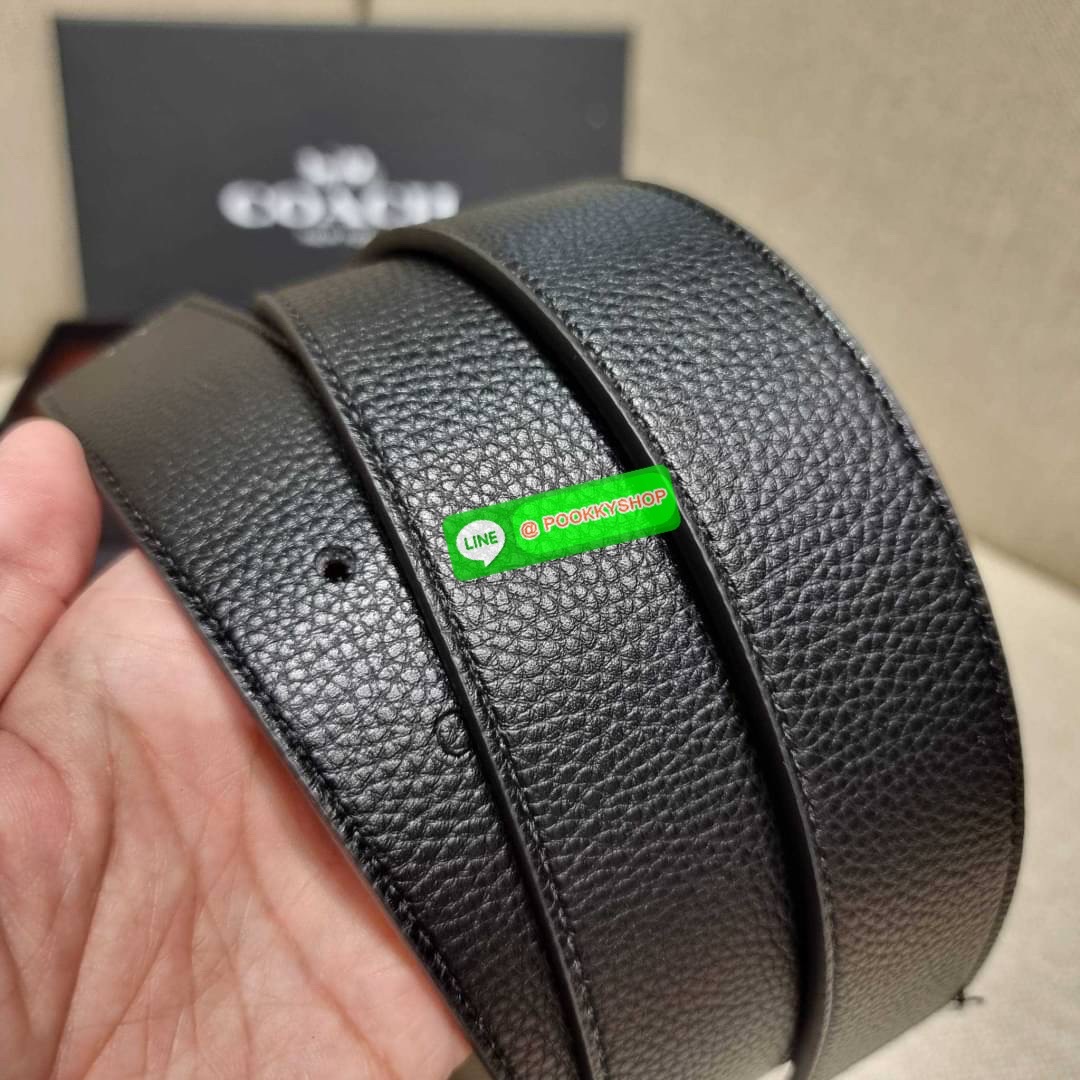 COACH F75399 COMPACT ID WALLET IN VARSITY LEATHER WITH BELT MIX GIFT BOX SET Set สุดคุ้ม!! ลิมิเต็ด!! สำหรับหนุ่มๆ ที่จับคู่เซ็ทกระเป๋าสตางค์รุ่นยอดฮิต และเข็มขัดหนัง pepble มาใน package Coach gift box คุ้มค่ามากๆ กระเป๋าสตางค์หนังวัว สวย นิ่มไปอีก ยังไม่