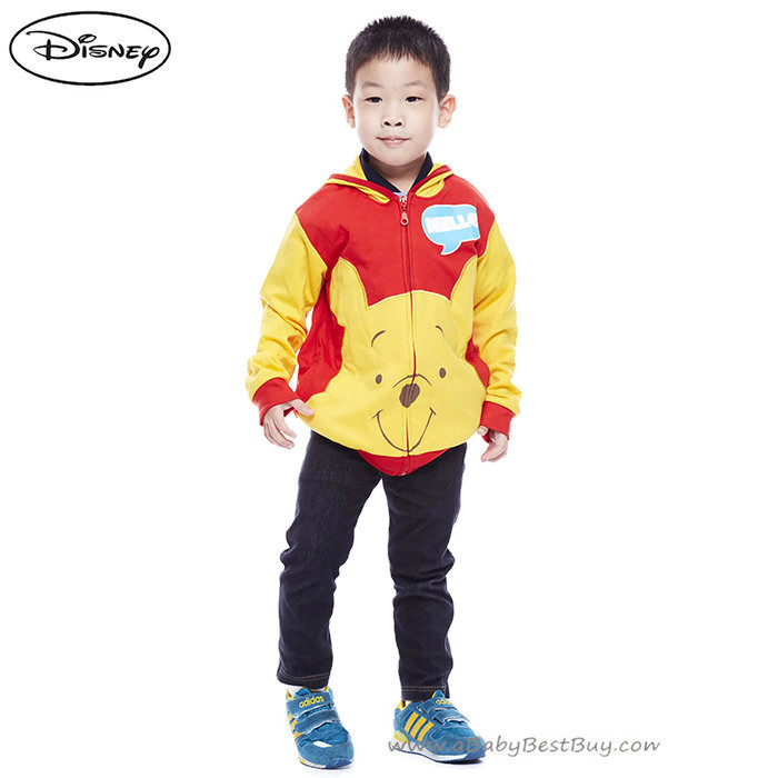 ฮ ( S-M-L) Jacket Disney Winnie The Pooh เสื้อแจ็คเก็ต เสื้อกันหนาวแขนยาว เด็กผู้ชาย สกรีนลาย หมีพู เหลือง/แดง รูดซิป มีหมวก(ฮู้ด)สีเหลือง ใส่คลุมกันหนาว กันแดด ใส่สบาย ดิสนีย์แท้ ลิขสิทธิ์แท้ (Size S-M-L)
