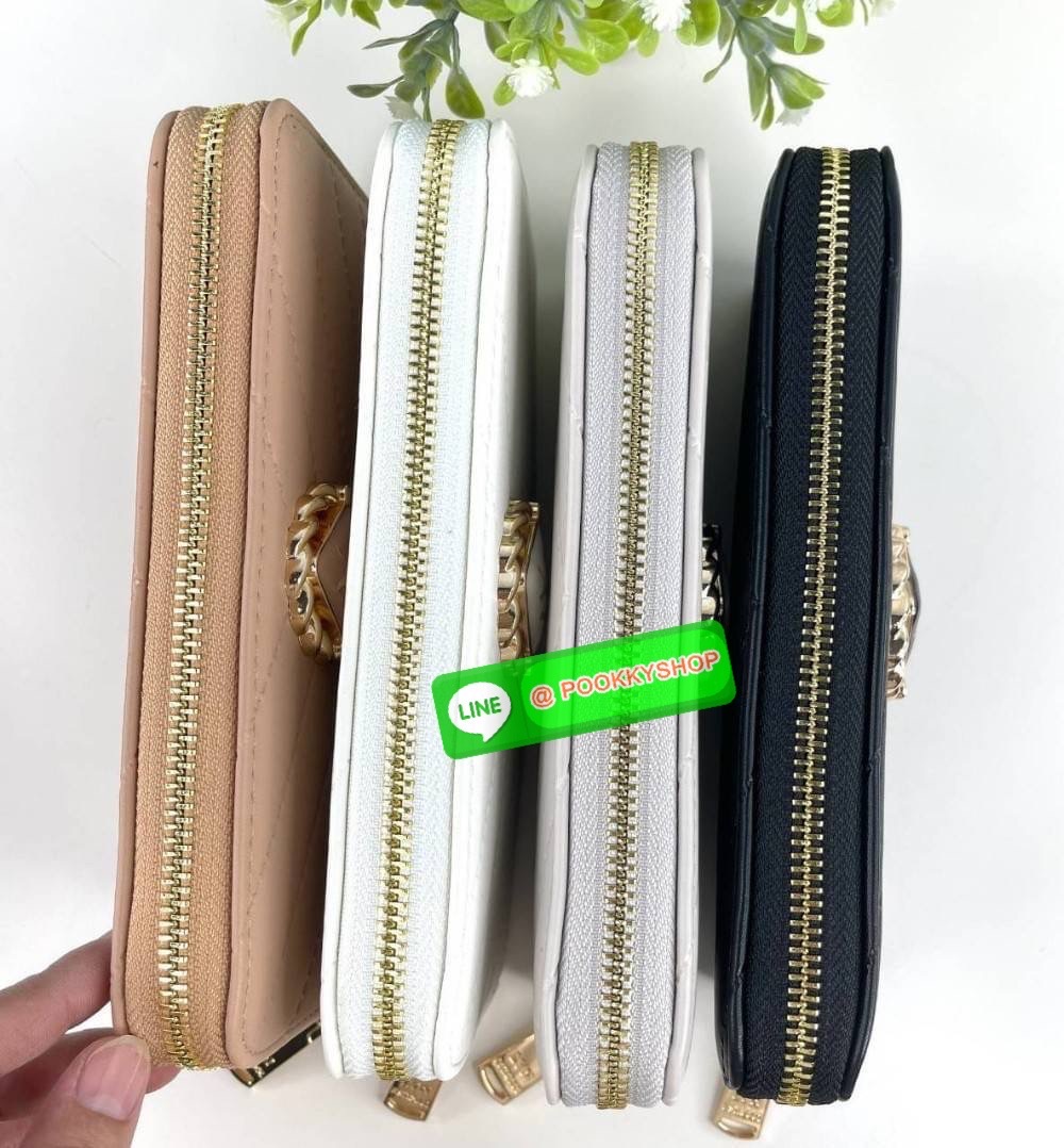LYN แท้ Outlet กระเป๋าสตางค์ใบยาว เปิดปิดด้วยซิปรอบ