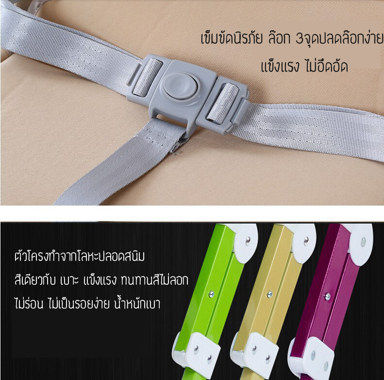 Bpastel DG70 เก้าอี้กินข้าวเด็กทรงสูงเเบบพกพา Oxford Fabric portable baby dining chair รับน้ำหนักได้ 70 kg