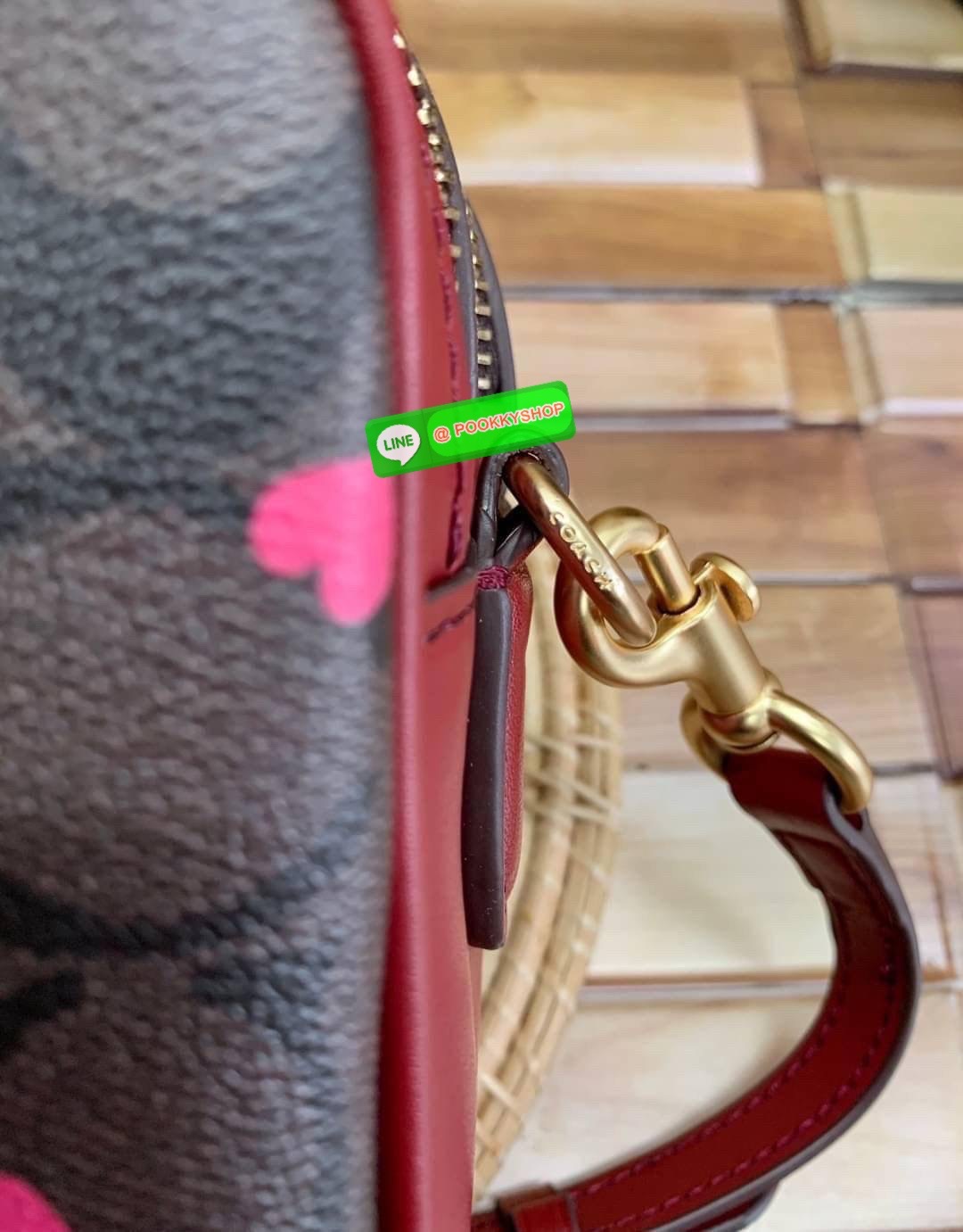 COACH JES CROSSBODY IN SIGNATURE CANVAS WITH HEART PETAL PRINT((C7617)) พร้อมส่งที่ไทยค่ะ! กระเป๋สะพายครอสบอดี้ร์ หนังแท้แคนวาสเคลือบลาย ทั้งใบปริ้นล์ลายดอกไม้หัวใจ สวยหวาน ละมุนหมากๆค่ะ เปิด-ปิดกระเป๋าแบบ2ช่องซิปหลัก ภายในสามารถใส่สัมภาระได้เยอะ ช่องกว้า