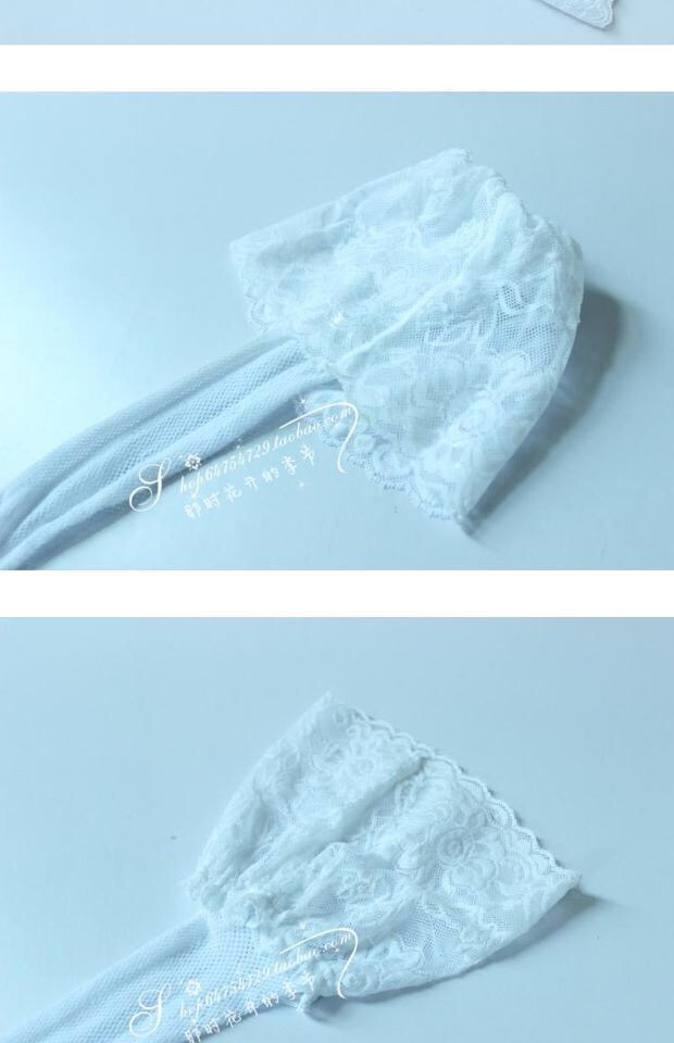 ถุงน่องเซ็กซี่ ถุงน่องซีทรู เนื้อบางเบา สีน้ำตาลกาแฟ ขอบลูกไม้ หนา 4 นิ้ว สไตล์สาวปารีส