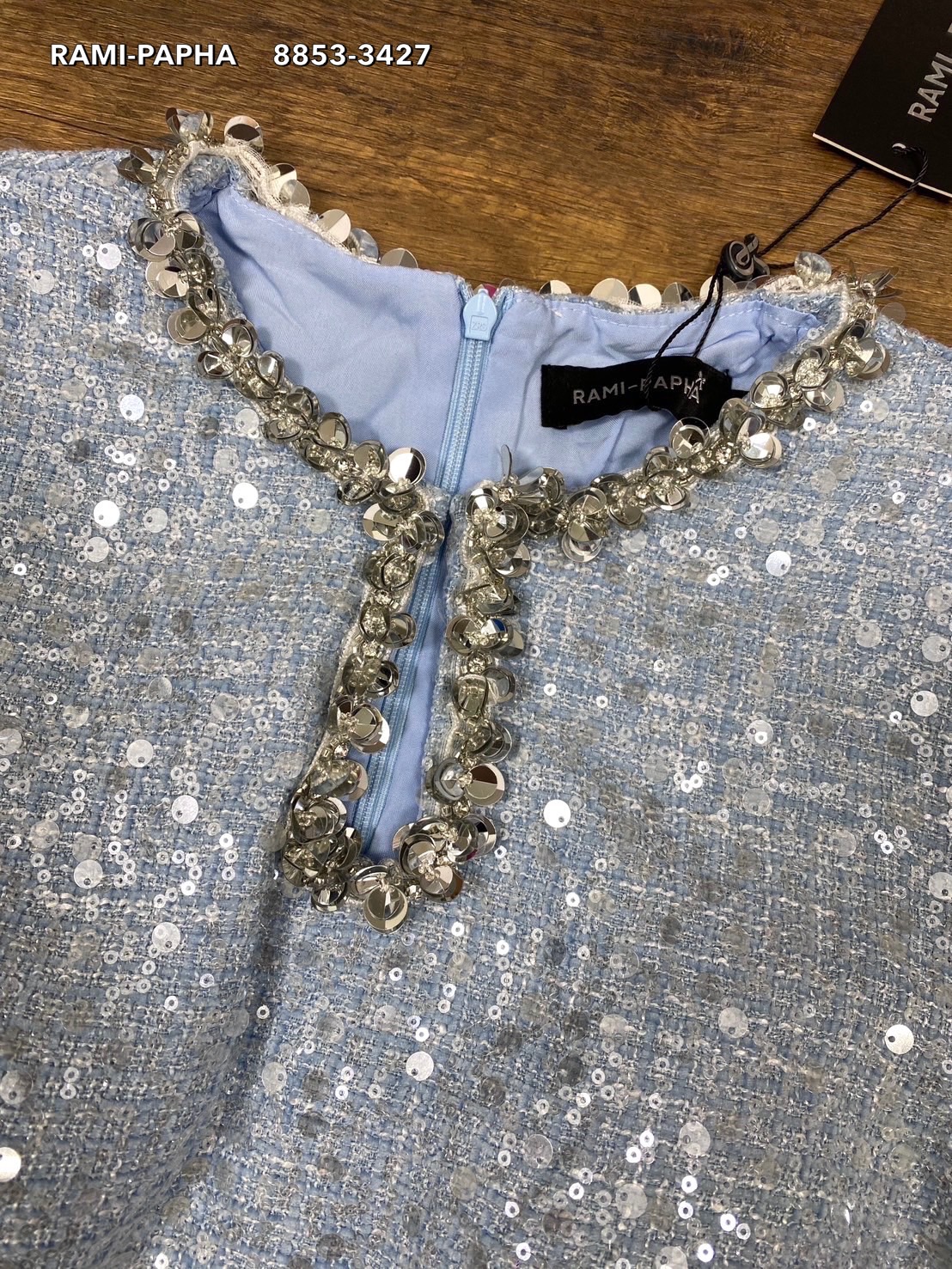 เดรสแฟชั่น เดรสตัวยาวเนื้อผ้าทวีตปักwinkสวยหรูโดดเด่น