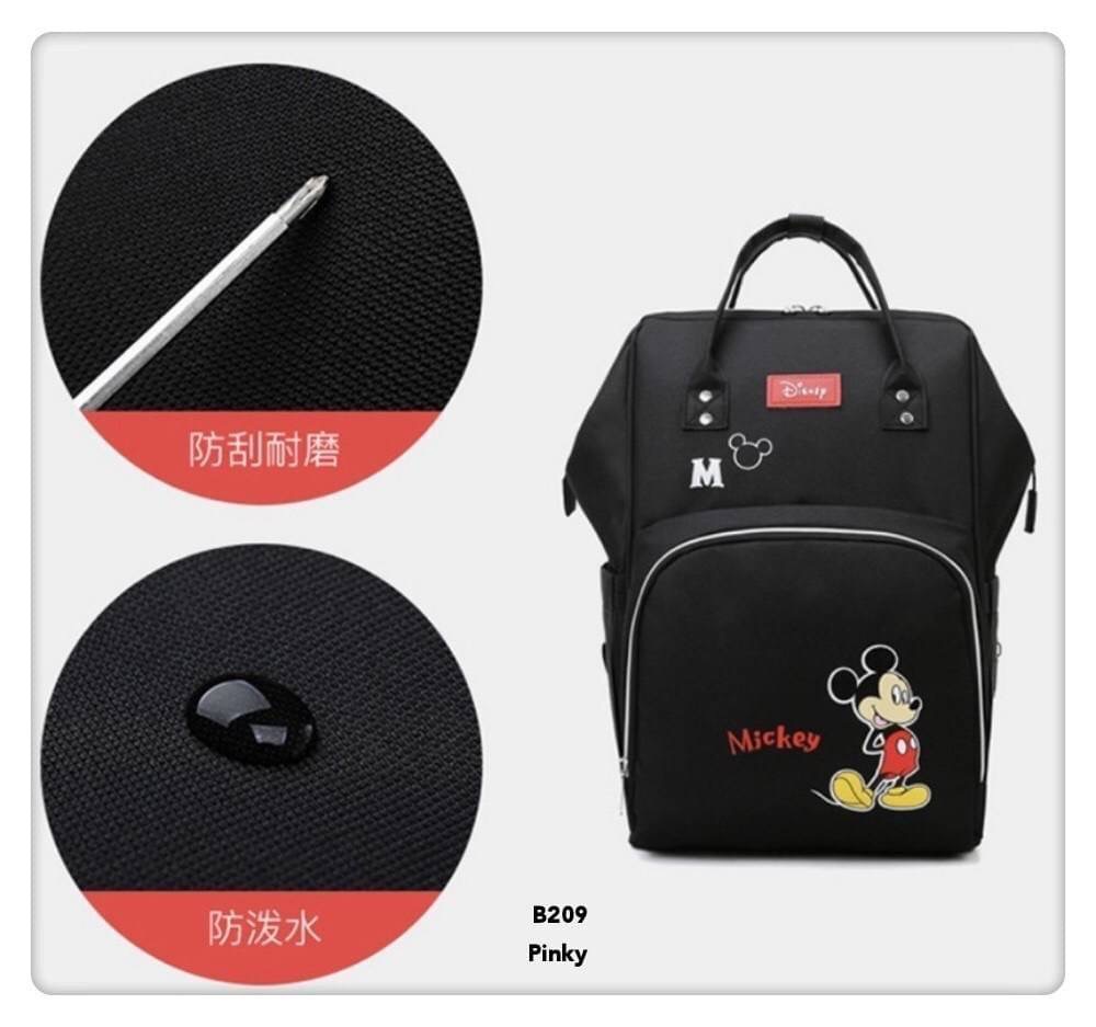 พร้อมส่ง กระเป๋าเป้อเนกประสงค์ B209 งานนำเข้าน่ารักมาก งาน disney สีชมพูมินนี่ สีดำมิกกี้เมาส์ งานผ้าหนา กันน้ำ จุของเยอะมาก ห้ามพลาดเลยจ้า