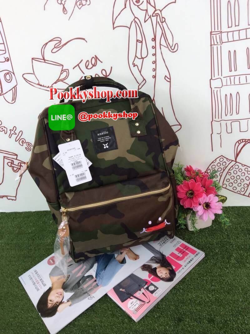 งาน2ป้าย มีชื่อรุ่นและบาร์โค้ด / 5900 เยน ❤️ มีไอจีและเฟส ❤️ ภายในระบุ วดป(code) Re~stockรุ่นขายดี !!! Anello “UP SMILE x anello ” Special collaboration! รุ่น Limited Item กระเป๋าเป้ทรงBackpack รุ่นClassic ผ้าแคนวาส ปากกระเป๋ามีโครงง่ายต่อกา