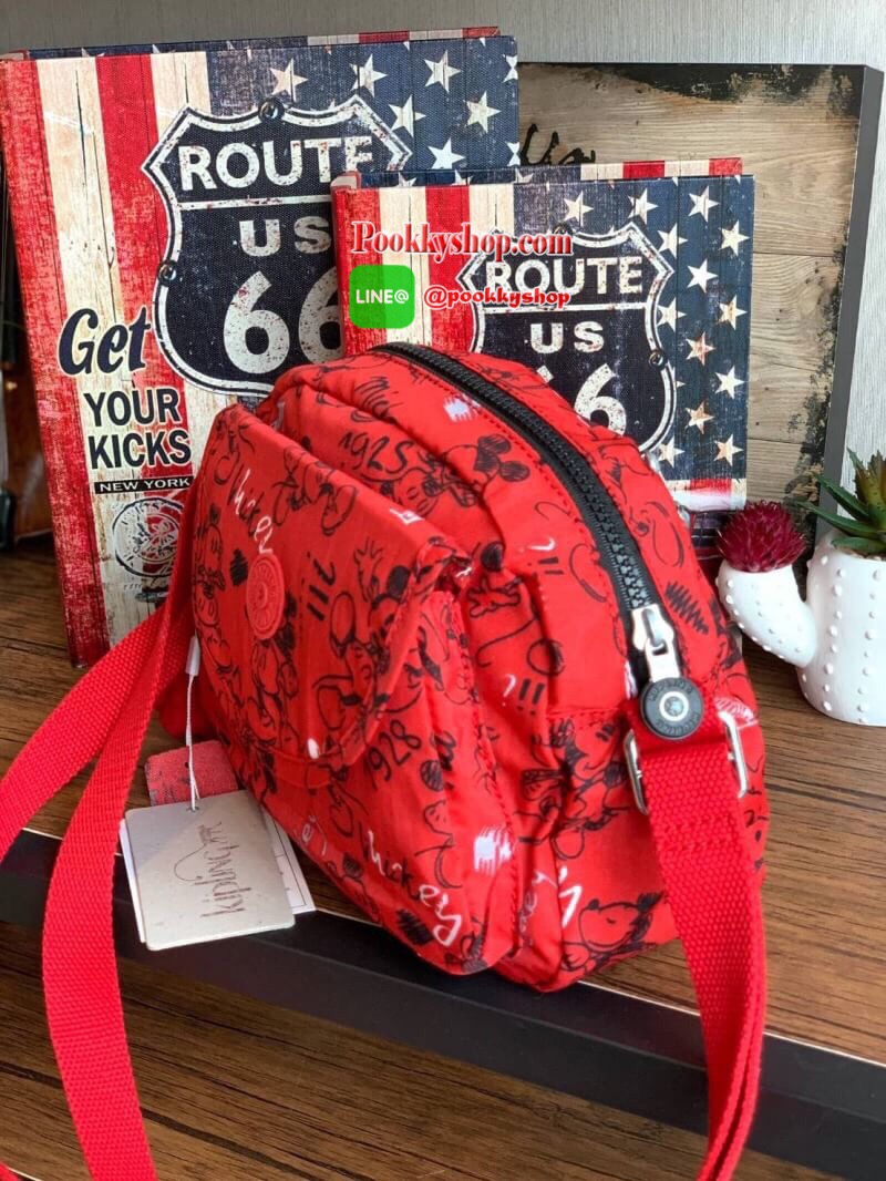 Kipling & Mickey Limited Edition Flax Shoulder Bag กระเป๋าสะพายข้างทรงcrossbodyรุ่นใหม่!!ปรับความยาวสายให้เข้ากับลำตัวได้ฟรีไซส์ วัสดุไนล่อนคุณภาพสูงและน้ำหนักเบา กันน้ำได้ ด้านหน้ามีช่องให้หนึ่งช่อง เปิดปิดช่องซิปหลัก แบบซิปเดียว ภายในกว้างของและมีช่องซิ