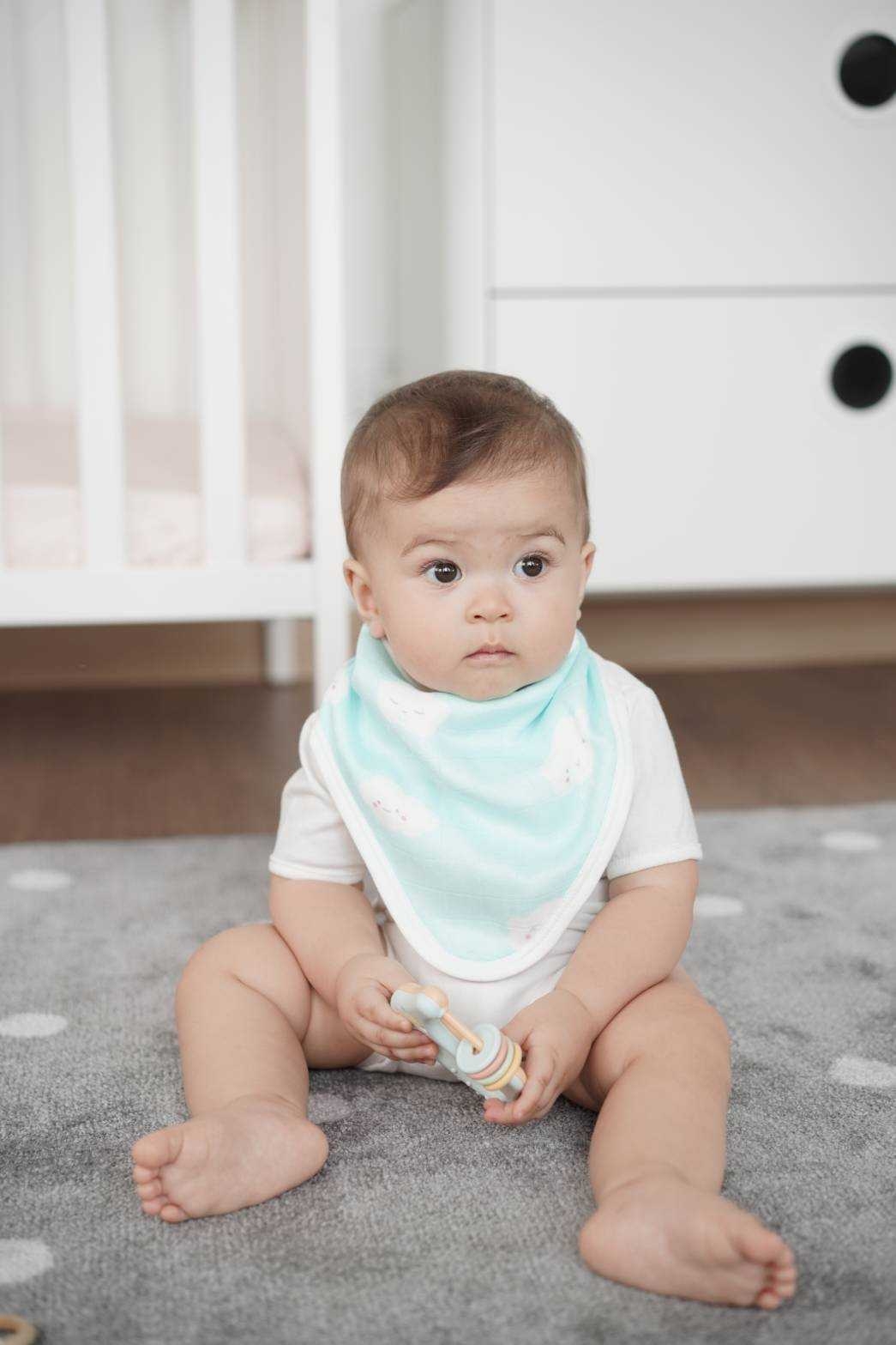 Sofflin Triangle bibs ผ้ากันเปื้อนใยไผ่ ผ้ากันเปื้อนเด็ก ทรงสามเหลี่ยมสุดน่ารัก