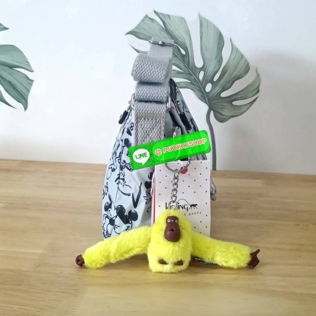 KIPLING SABIAN CROSSBODY MINI BAG กระเป๋าสะพายข้าง วัสดุ Nylon & Polyester 100% ขนาดเล็กกำลังน่ารัก เปิด-ปิดด้วยฝาปิดกระดุมแม่เหล็กและซิปแบรนด์ ด้านในทีแท็กแบรนด์