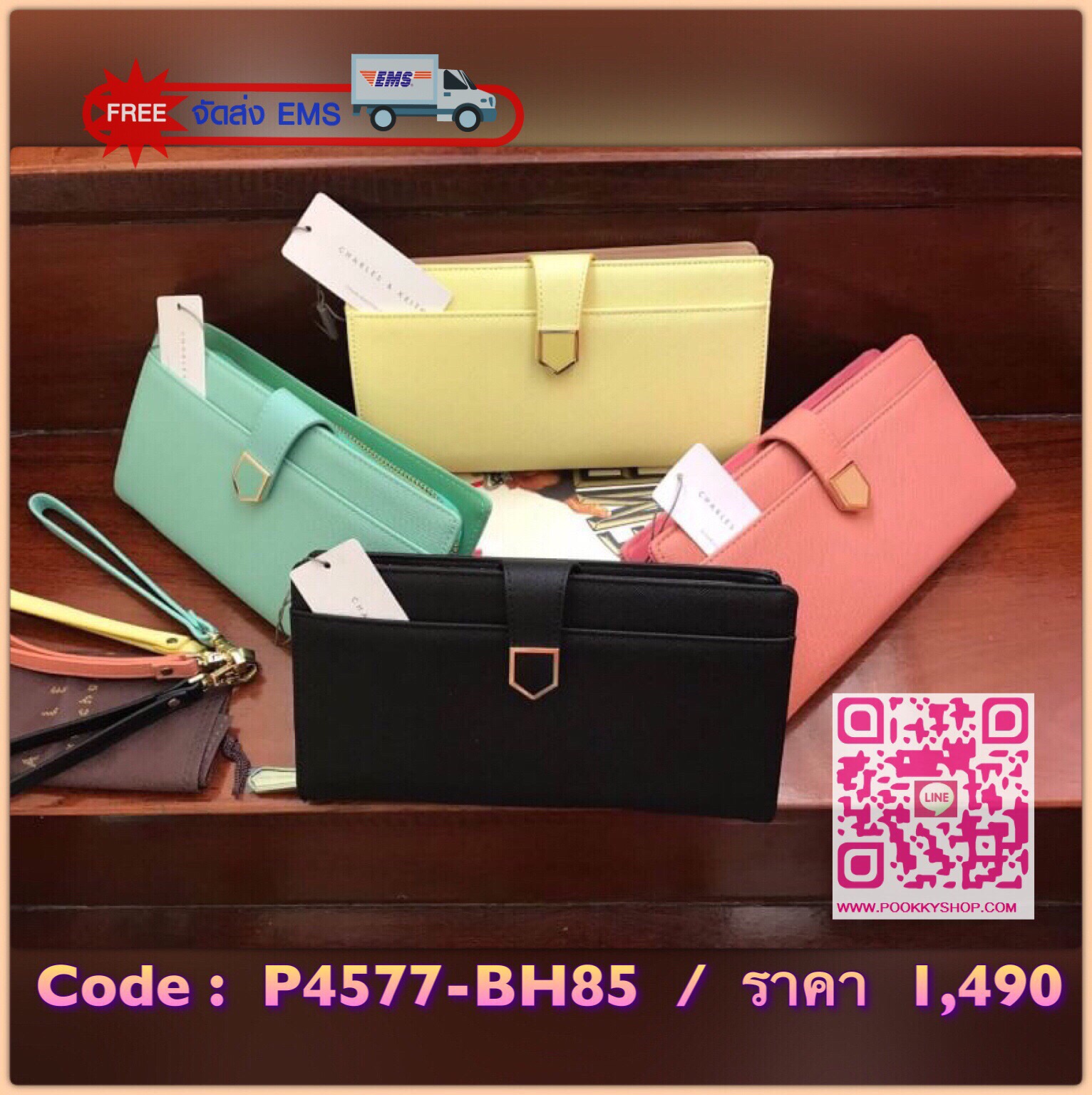CHARLES & KEITH LONG WALLET กระเป๋าสตางค์ทรงยาว รุ่นขายดี!! หนังSaffiano เปิดได้2ช่องทาง ด้านหนึ่งเป็นเป็นแบบซิปรอบ ใส่มือถือได้ อีกด้านเป็นกระดุม ภายในใส่การ์ดและรูปได้ถึง15ช่อง มีช่องใส่ธนบัตร ด้านหลังปั้มโลโก้แบรนด์ มีช่องด้านนอกอีก1ช่อง มาพร้อมสายคล้อ