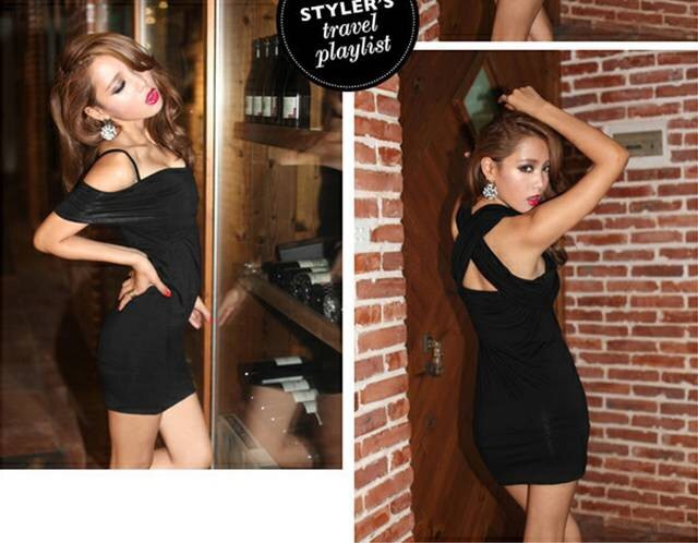 เดรสสั้นแต่งสายสีดำ สวมใส่ได้หลายแบบเก๋ๆ แบบสวย เปรี้ยวปนคลาสสิค เนื้อผ้ายืดเกรดเอ สวมใส่สบายคะ +