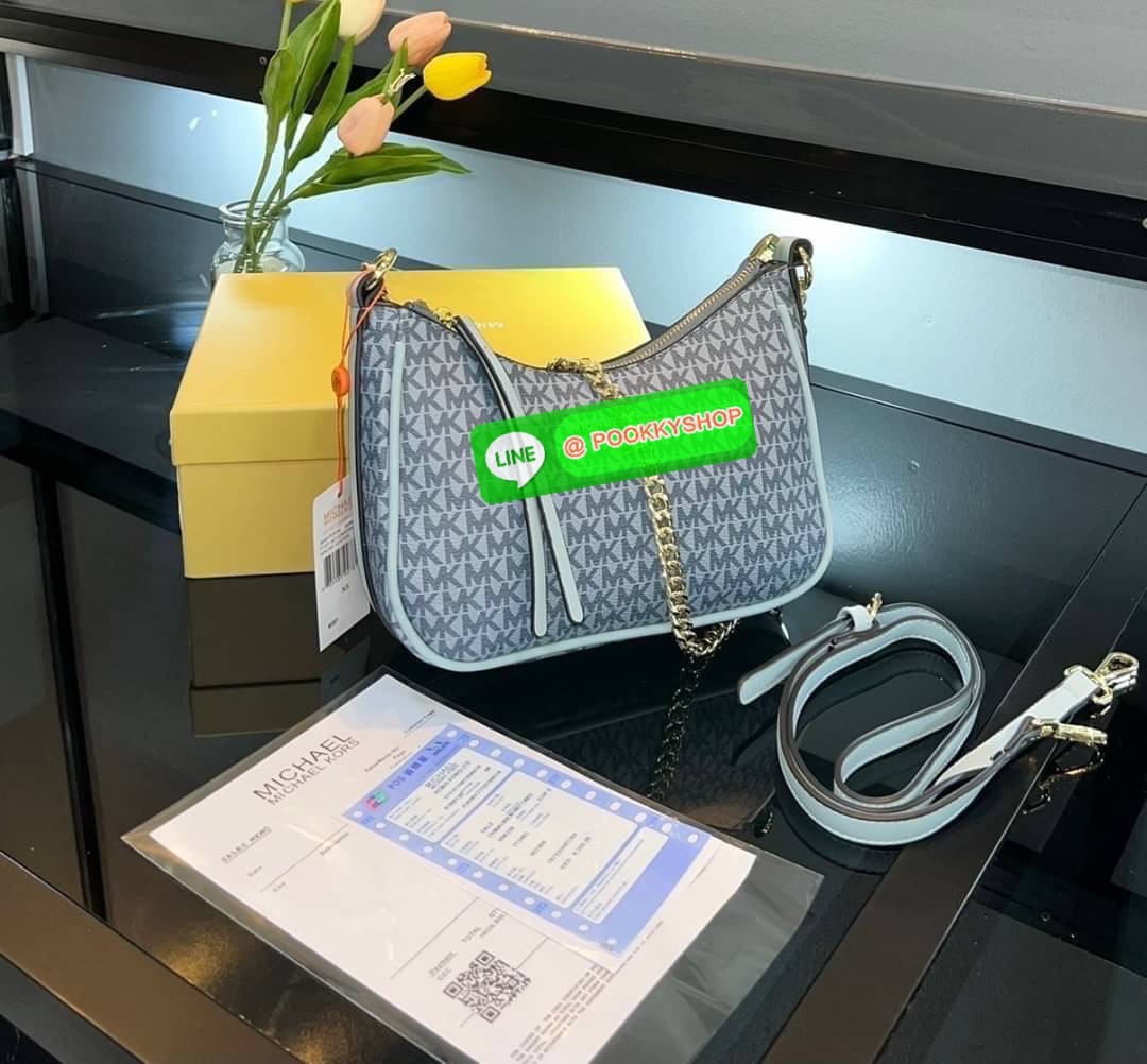 พร้อมส่ง พอร์ช MK MICHAEL KORS มีสายยาว / สายโซ่หนังซาเฟียโน สายโซ่คล้องไหล่ สายสะพายยาวปรับ-ถอดได้