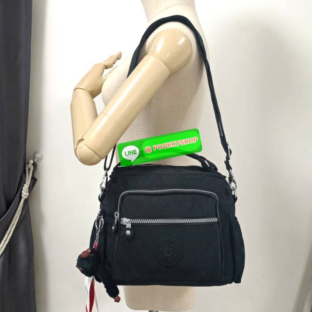 KIPLING Square Handbag & Shoulder bag กระเป๋าถือหรือสะพายข้าง ขนาดกลาง วัสดุ Polyester 100%