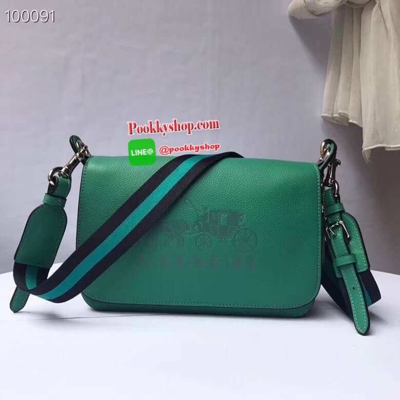 Coach Jess Leather Messenger Black