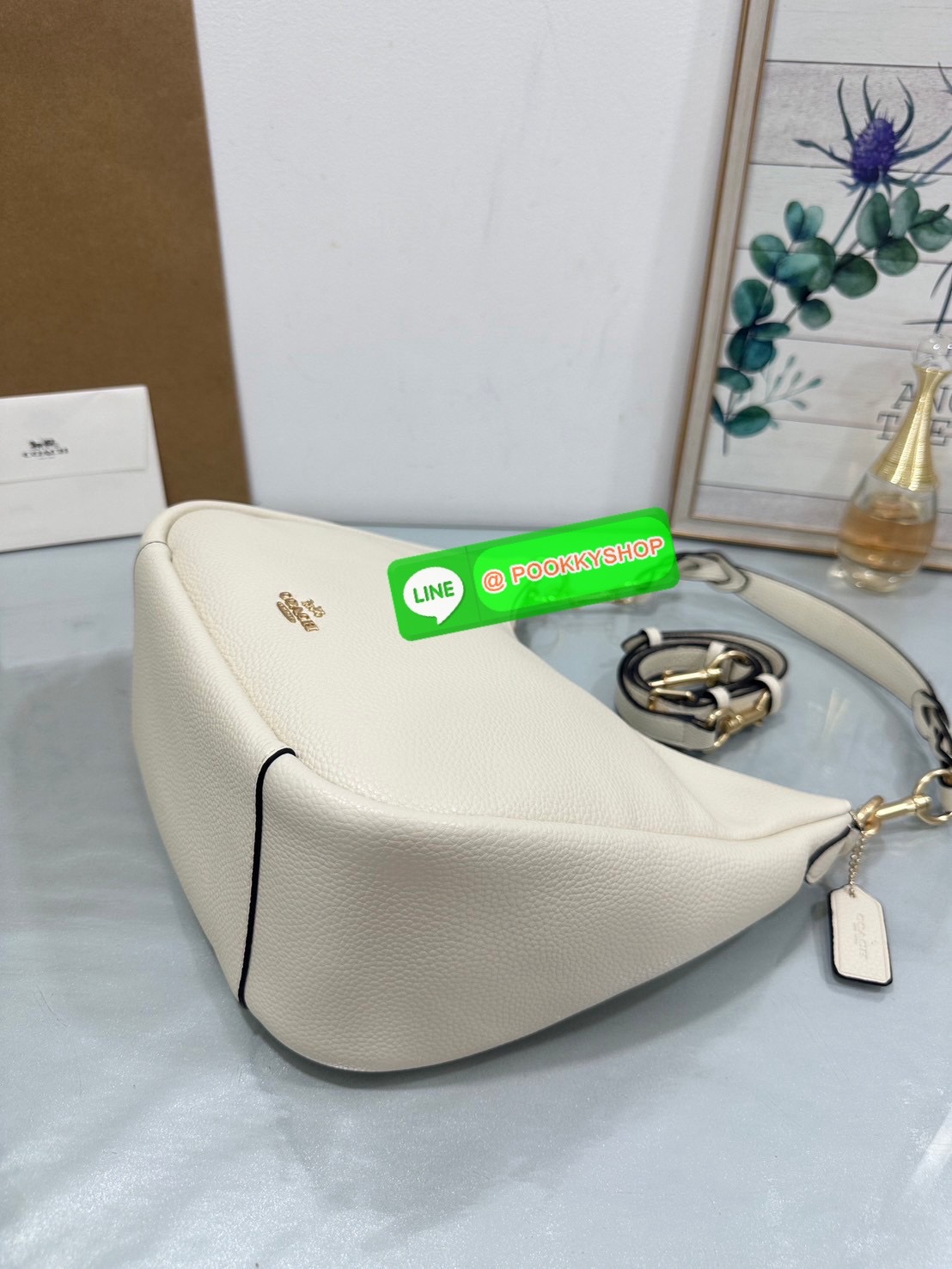 Coach C9190 Jules Hobo Shoulder Crossbody bag Refined pebble leather Inside zip and multifunction pockets Zip-top closure, fabric lining Detachable handle with 11" drop Outside zip pocket