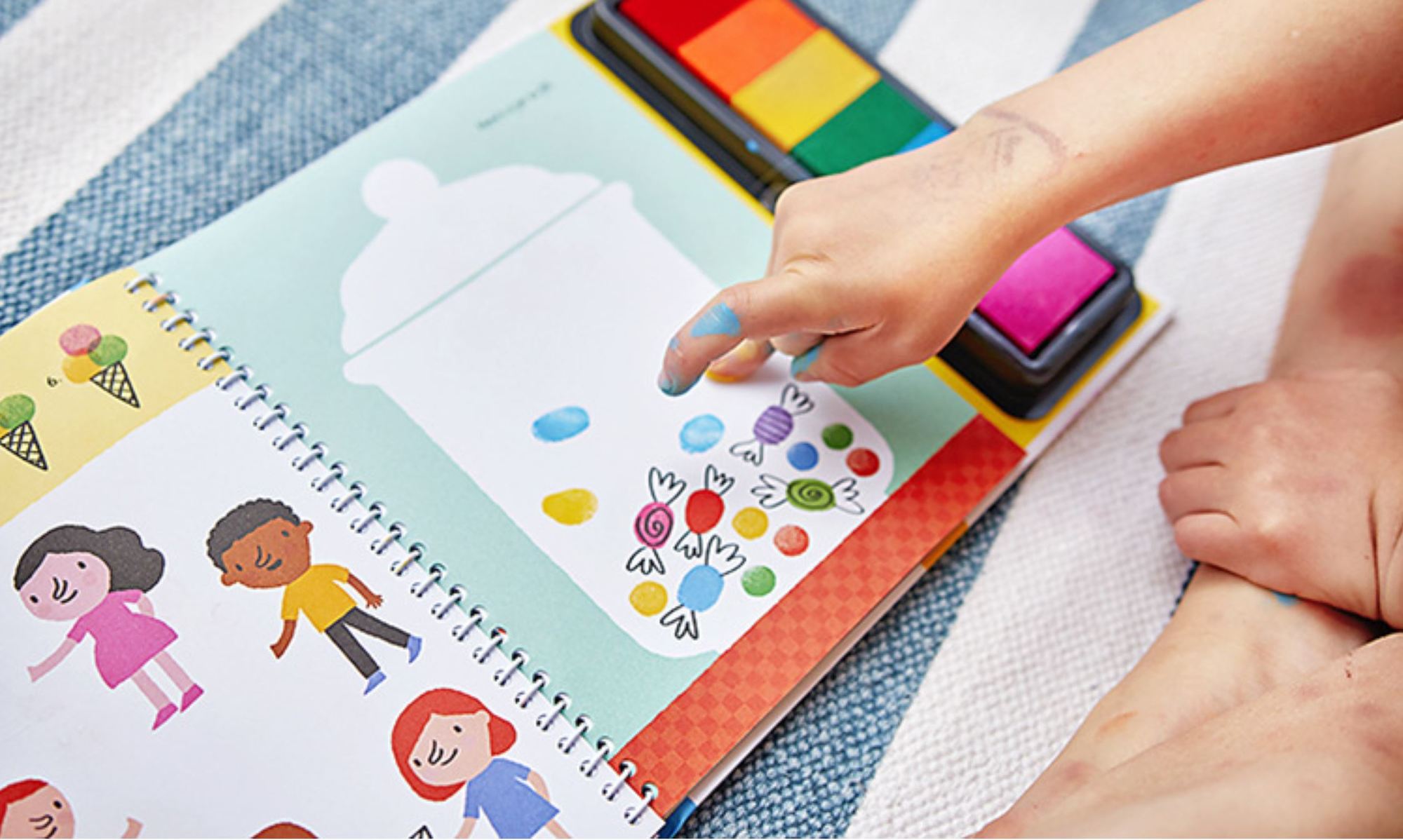 Usborne Fingerprint Activities หนังสือภาพ วาดด้วยนิ้วมือ หมึกสี สำหรับเด็ก