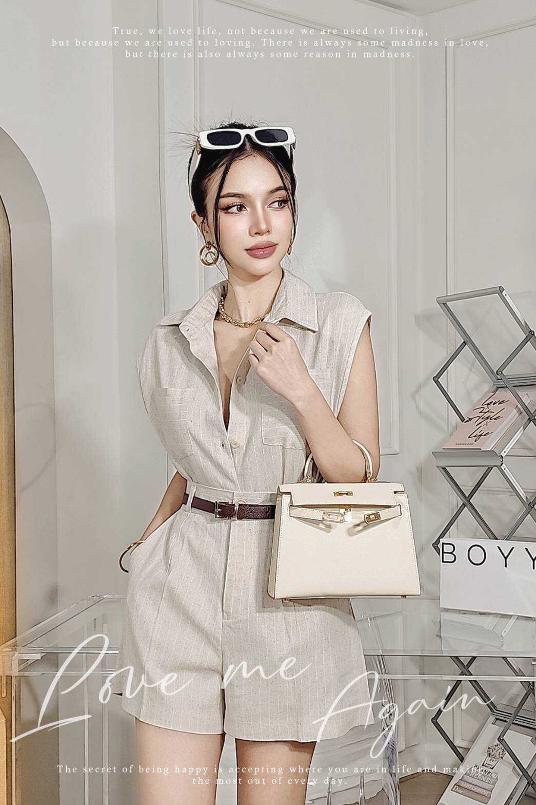 ชุดเซทแฟชั่น ผ้าลินินเนื้อสวยมากๆ โทนสีคลาสสิคสวยละมุนมาก
