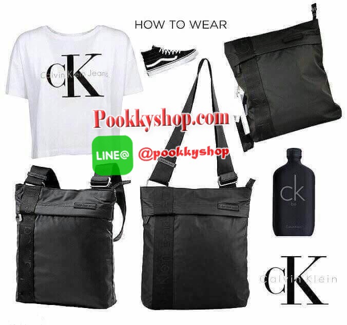 CALVIN KLEIN JEANS CROSSBODY BAG 2016 กระเป๋าสะพาย CK Jeans Limited Edition 2016 จาก Calvin Klein Jeans วัสดุ Nylon + Polyester 100% คุณภาพดีเนื้อนิ่มน้ำหนักเบาด้านหน้ามีโลโก้ Calvin Klein Jeans พร้อมช่องซิป 1 ช่อง เปิดปิดด้วยซิป ภายในมีโลโก้เเละช่องซิป ข