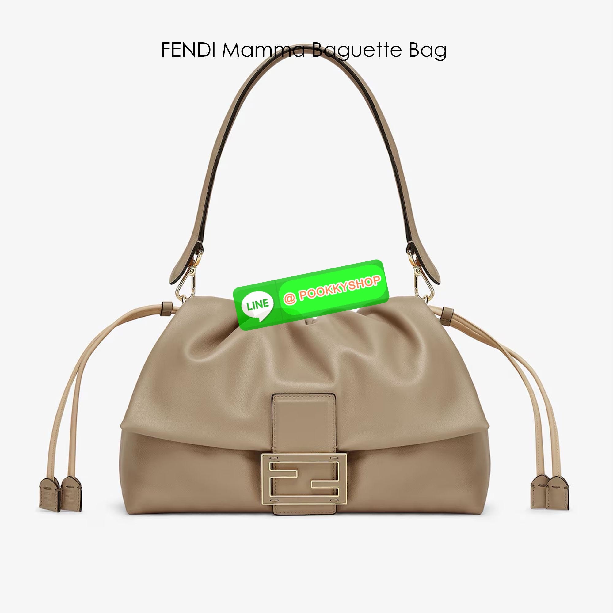 FENDI Mamma Baguette Bag กระเป๋าสะพายทรงสวย ดีไซน์เรียบง่ายคลาสสิค หรู ดูผู้ดี รูปทรงใช้งานง่าย หนังสวยสัมผัสนุ่ม ใหม่ล่าสุด รุ่นลิมิเต็ดที่สาวๆตามหา ภายในโล่งกว้าง เสิร์ฟให้ในราคาน่ารักๆ ของมันต้องมีแบบนี้ ก็ต้องตำได้แล้วน้าอย่าช้า อย่าพลาด!!